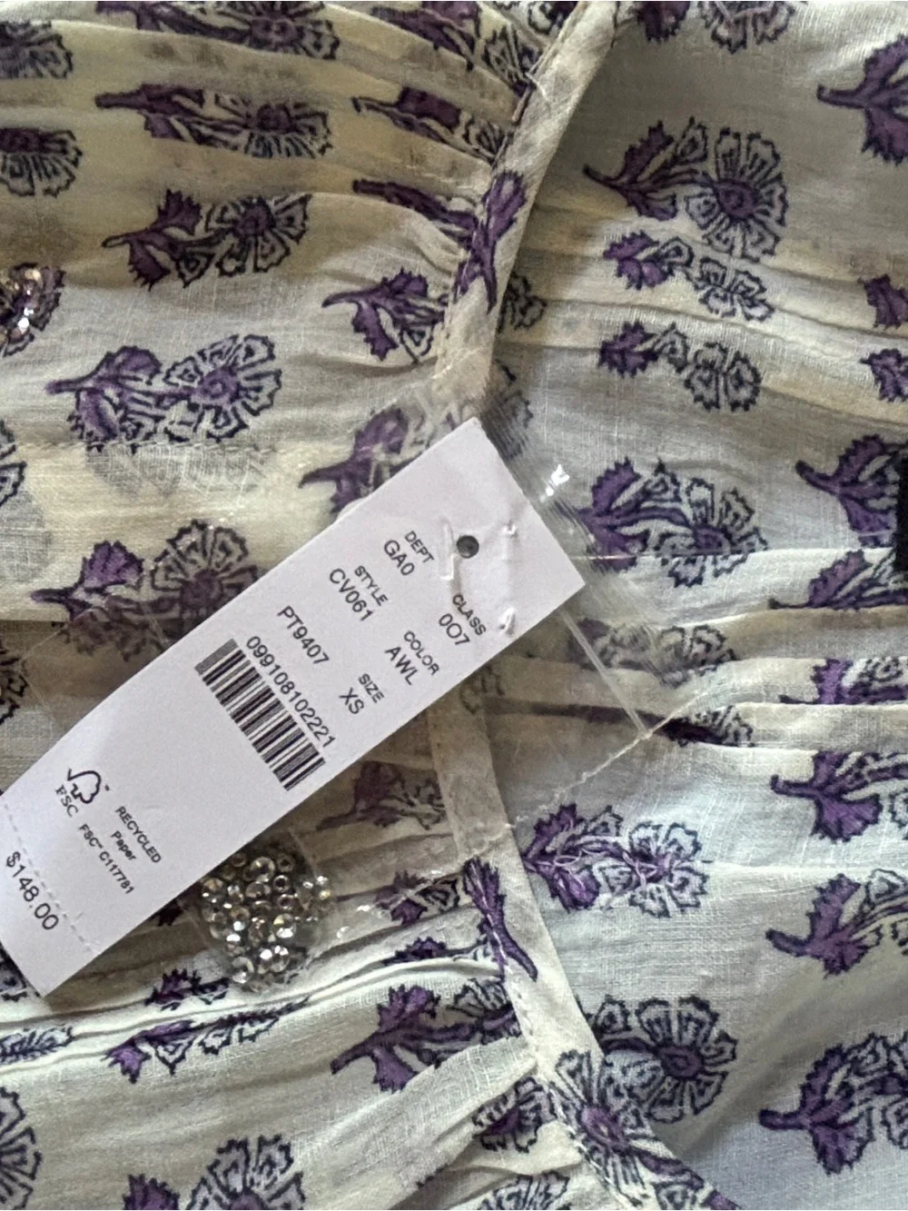 J.Crew NWT Embellished Floral Sequin Beaded Top & Shorts Set XS $276 Retail